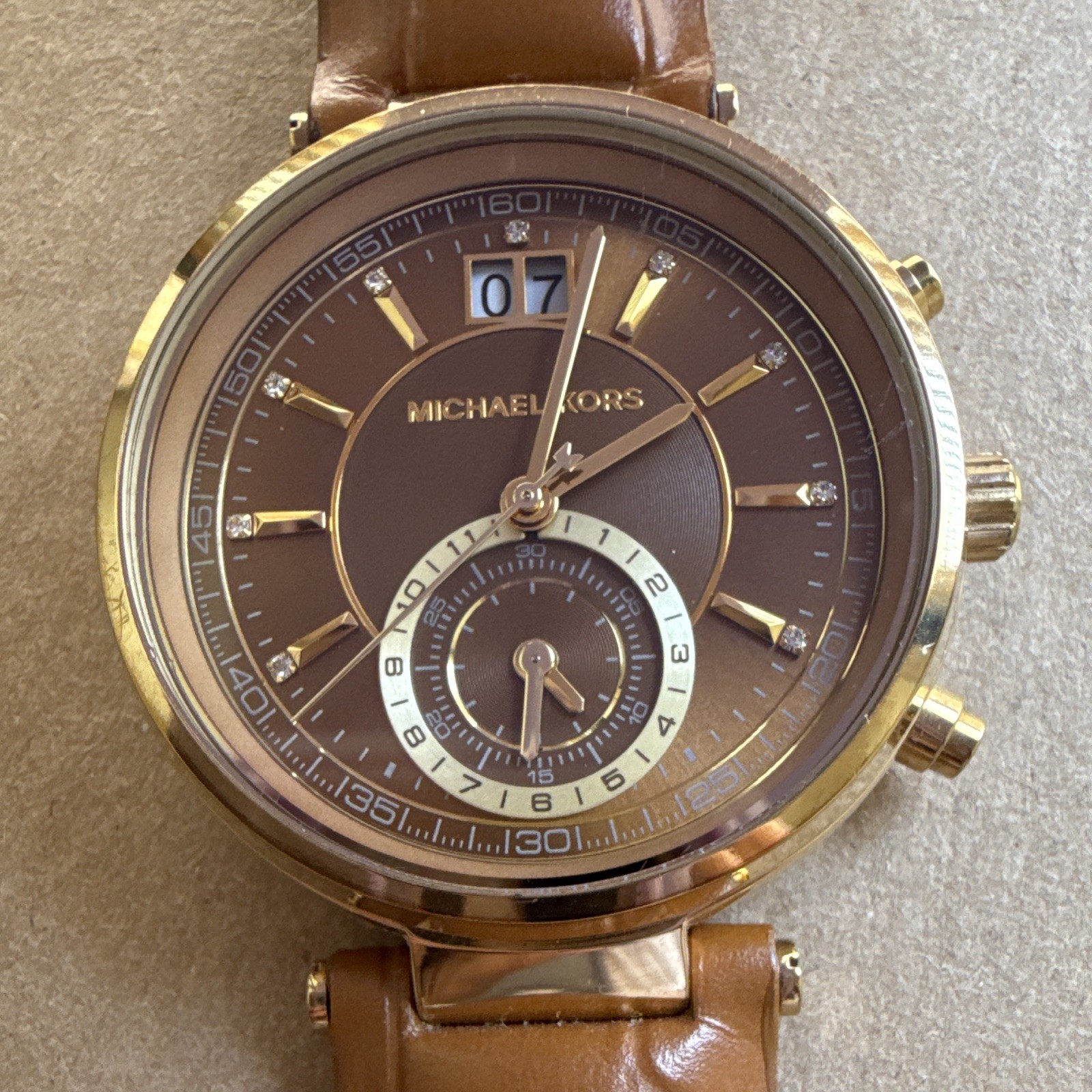Michael Kors Sawyer Chronograph Watch – MK2424 39mm diameter, 11mm thickness