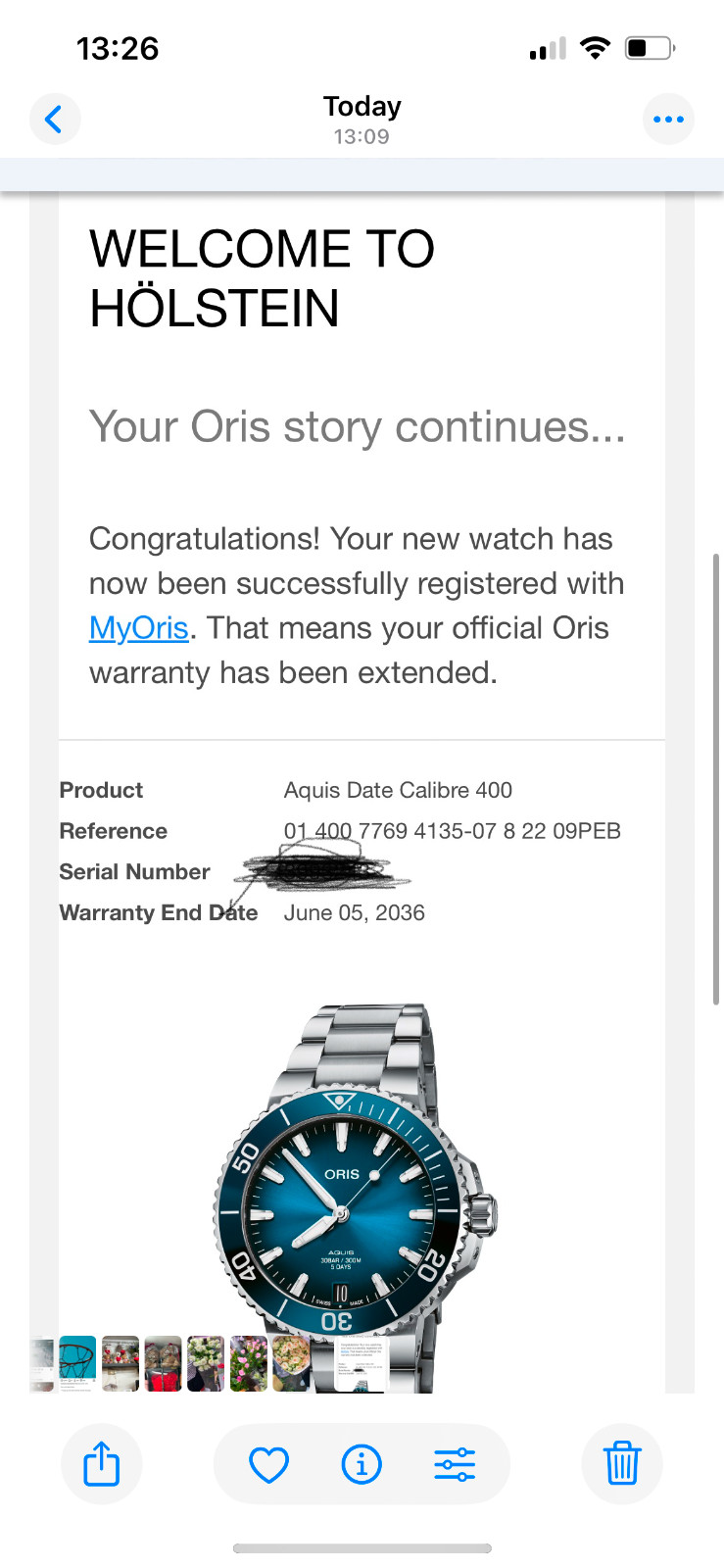 Oris Aquis Blue Men’s Watch – 01 400 7769 4135-07 8 22 09PEB