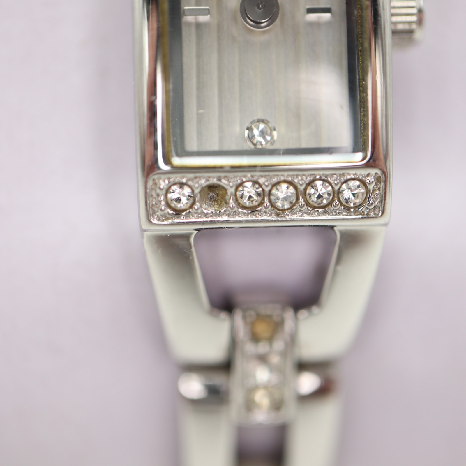 Fossil Petite Silver Tone Tank 12mm Womens Watch 5.75″ Steel ES1510 New Battery