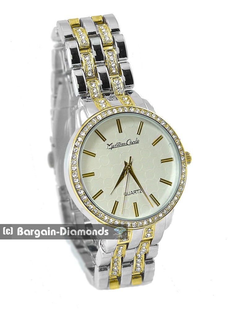 Ladies Silver tone tongue-in-cheek Watch Silver Dial-Hands up to 8.5″ Wrist