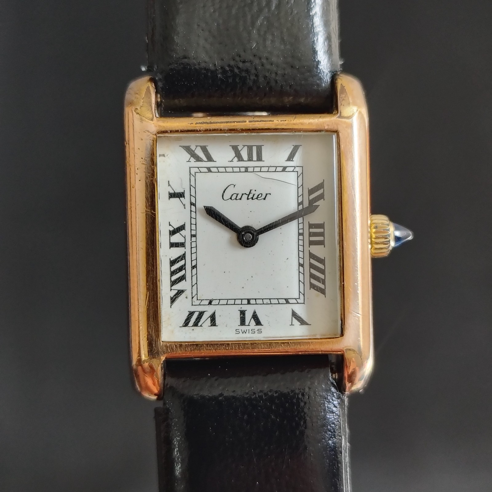 Vintage Cartier Tank Pre-must 18k Electroplated 1970s 21x28mm 551.2106