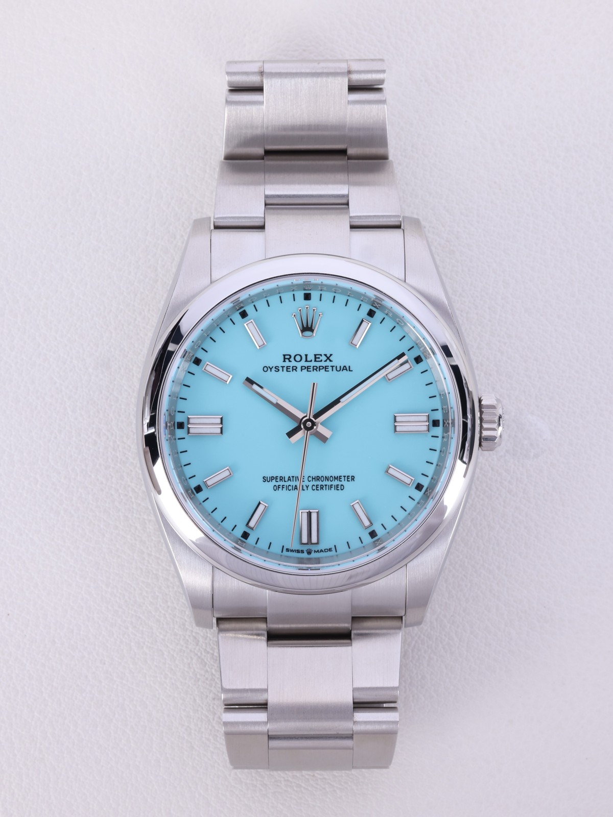 Rolex Oyster Perpetual 36 126000 36mm Sky Blue / Blue Dial Full Set New