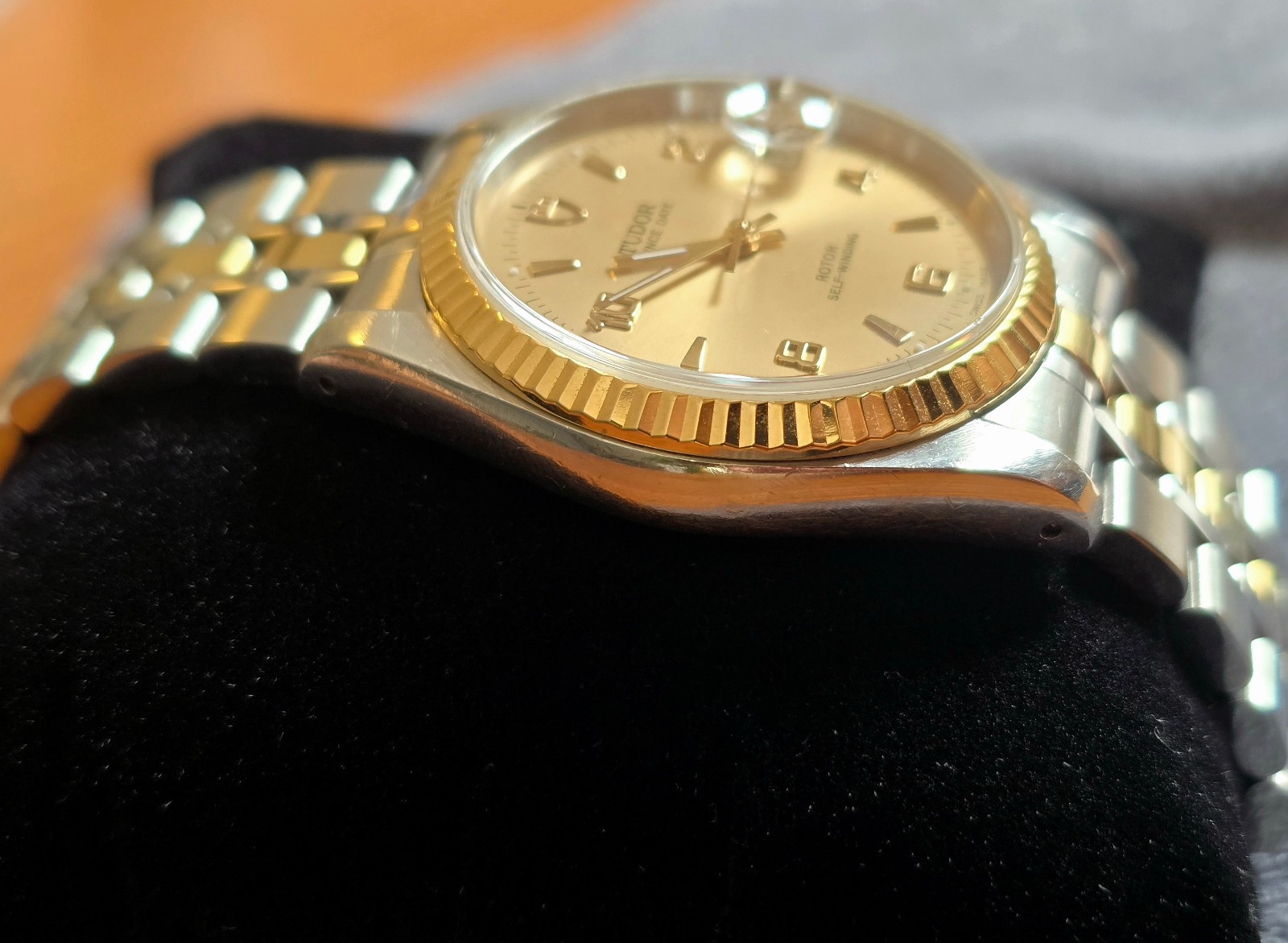 Tudor Men’s Watch, 18k Gold-Plated, Works Well, Just Cleaned, Prince Date, 74033