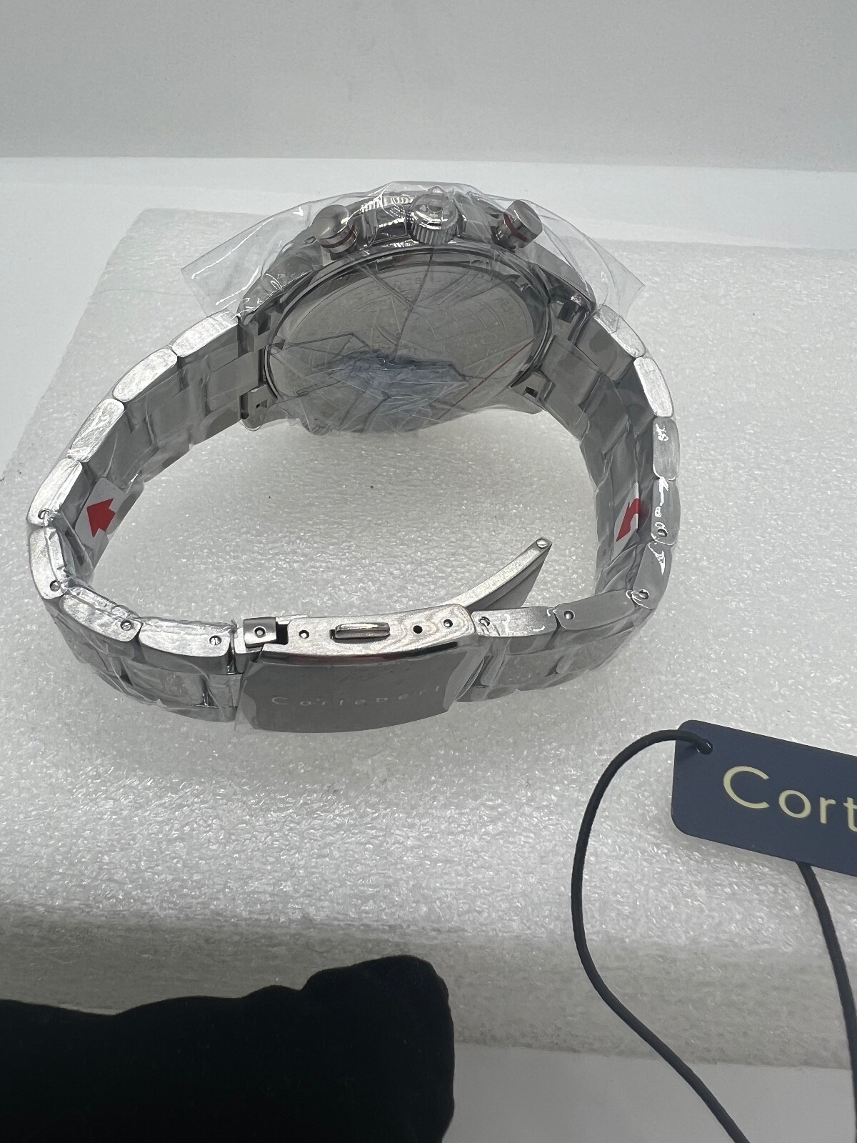 New in Box Cortebert ELEVATION WORLDTIME Sharp Cocoa Face Silver Band
