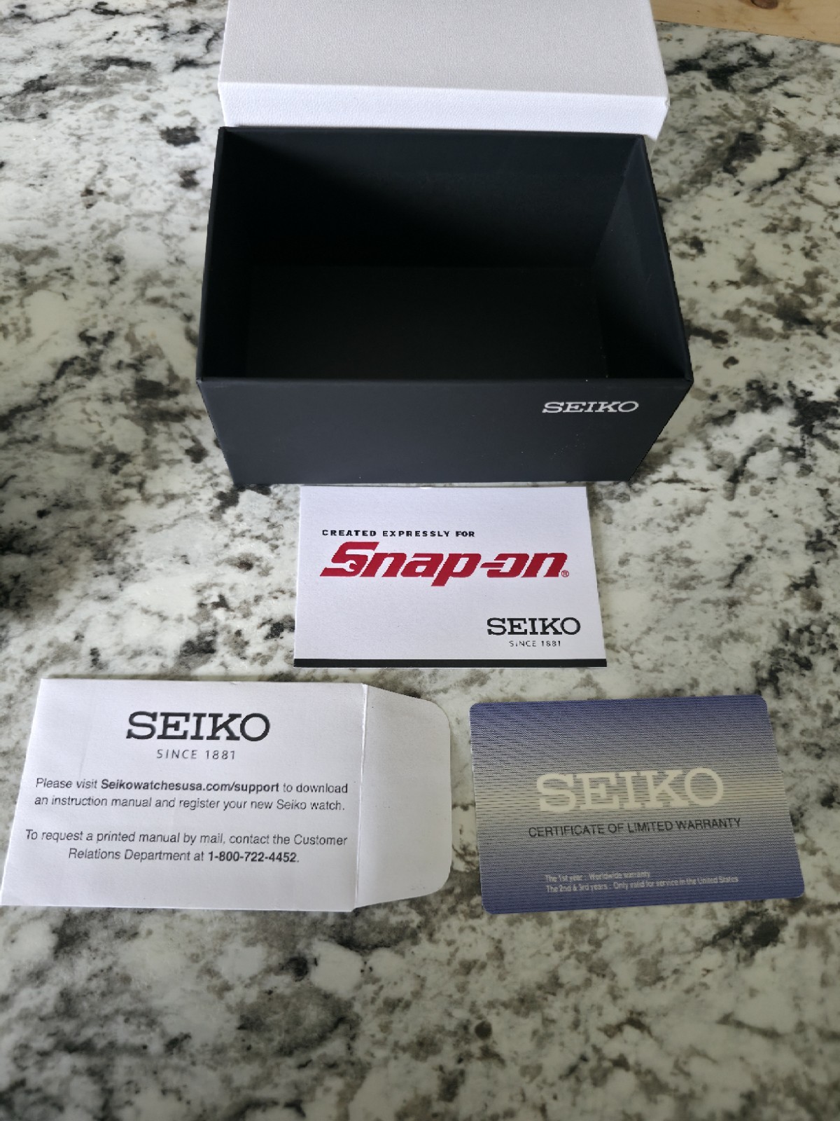 Snap-On Tools/Seiko -Exclusive Limited Edition Watch – Full Set- SRPJ77
