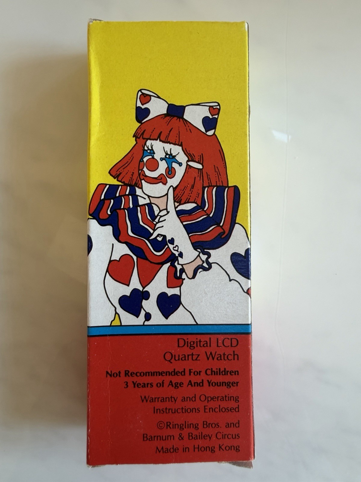 RARE 1987 Ringling Brothers Barnum & Bailey Circus Clown Watch NEW OLD STOCK