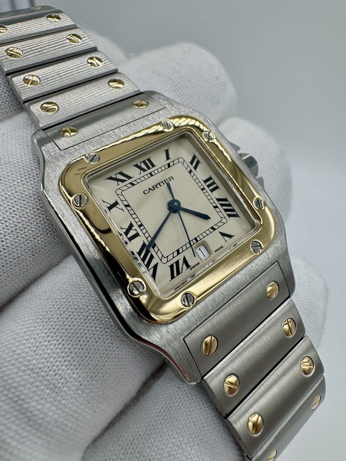 Cartier Santos Galbee 187901 Quartz Watch 29mm Two-Tone 18k Stainless Steel