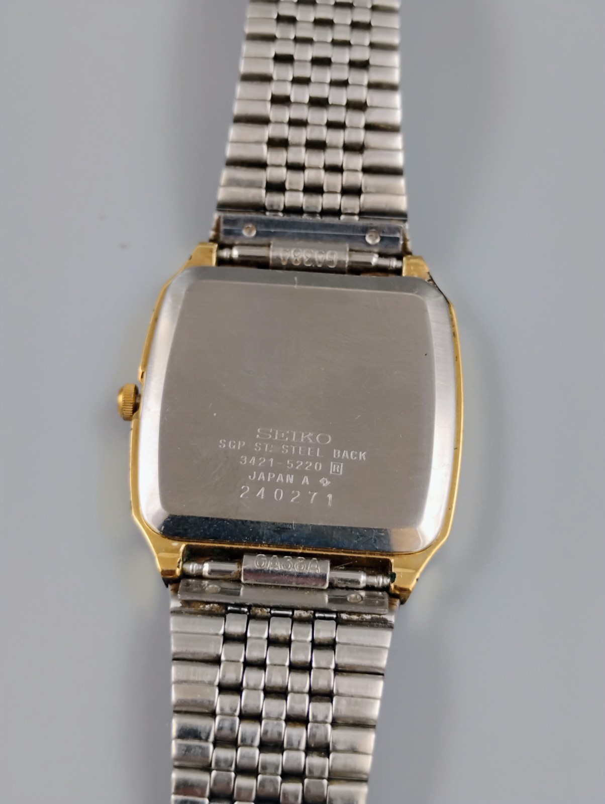 MINT NOS Vintage Seiko 3421-5220 Quartz Tank Watch April 1982 Box & Hangtag Rare