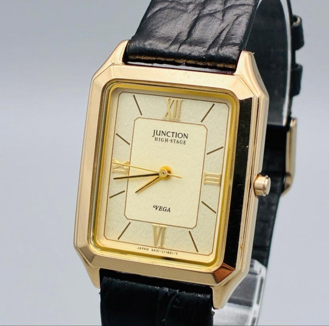 Vega Junction High-Stage Quartz Watch 26mm Leather Strap From Japan