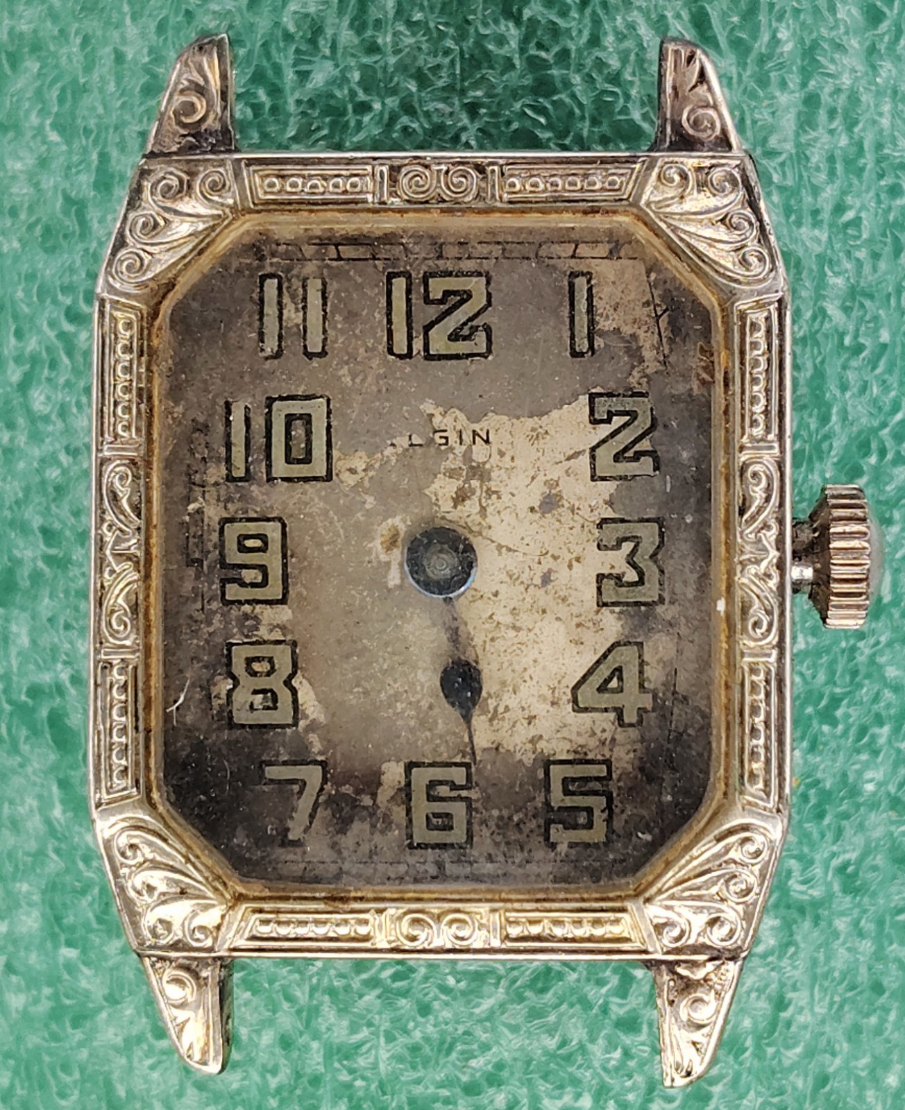lot C2448 Lady Elgin Hindged Fancy Engraved Case Manual Wind Vintage Watch Parts