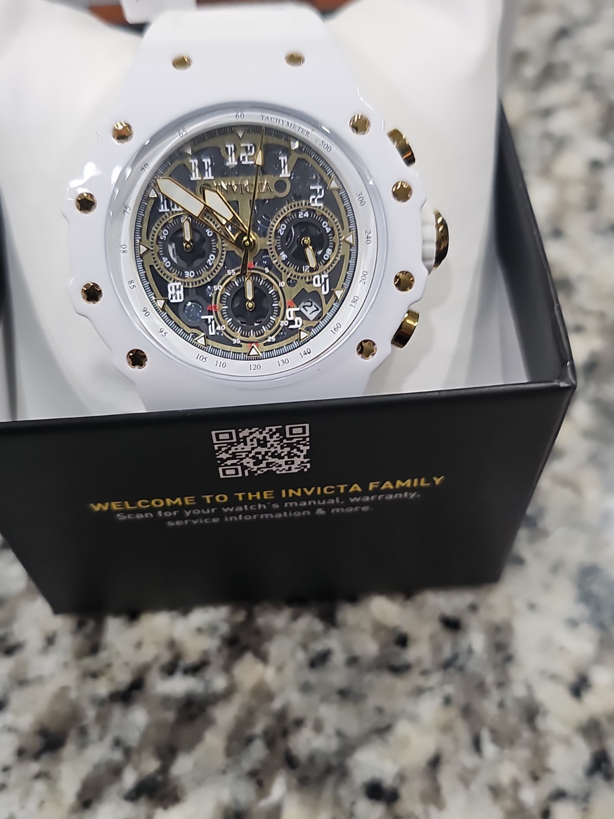 Retail $309.00 Invicta Racing Vaulthan Men’s Watch – 44mm, White (69649)
