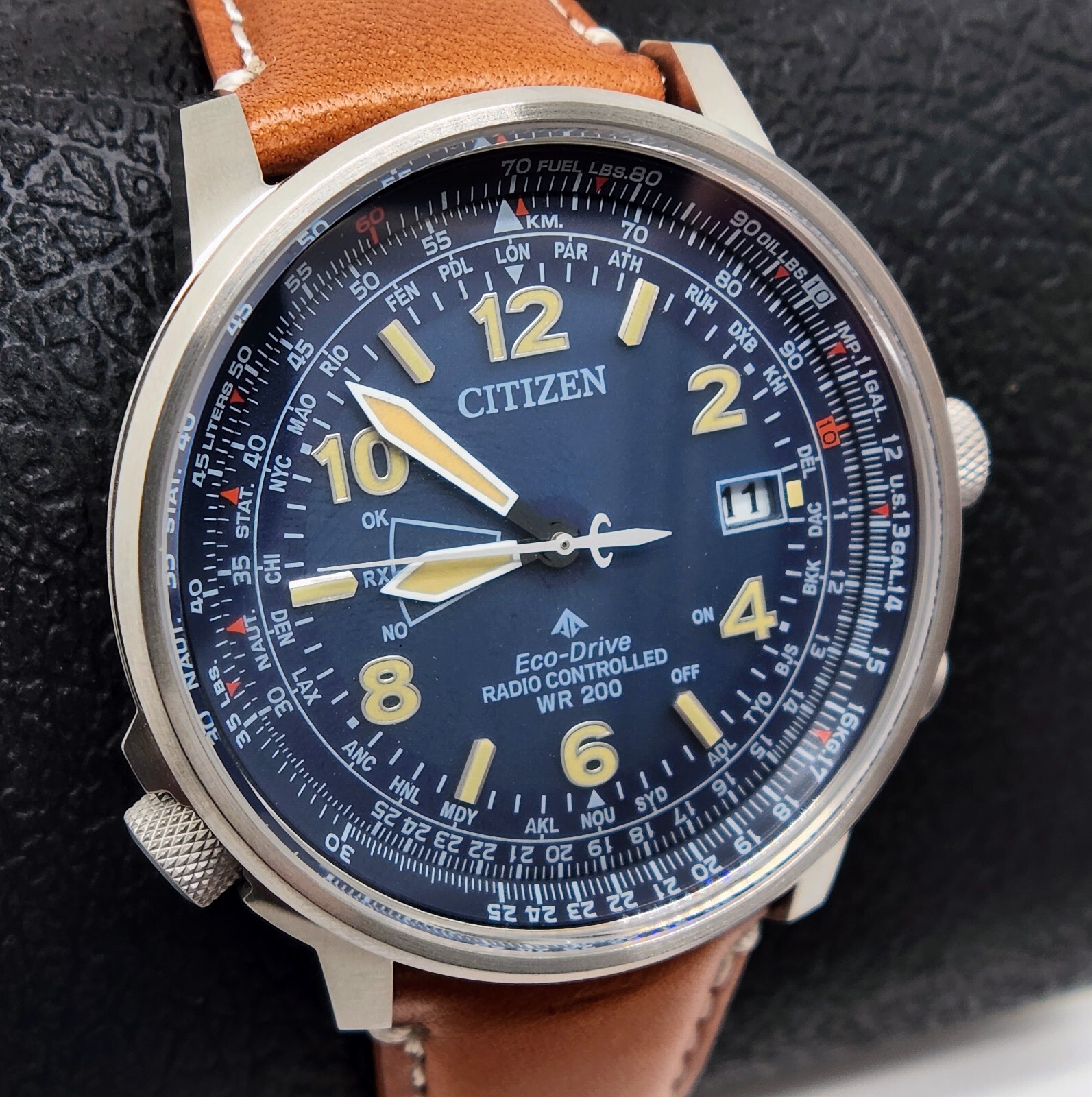 Citizen Air Skyhawk Promaster Sapphire Blue Dial Leather Watch CB0240-11L