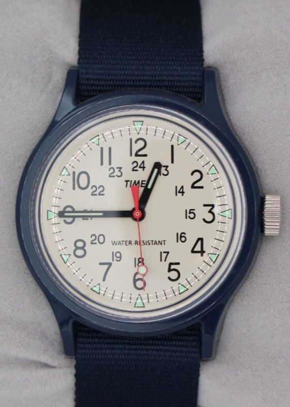 TIMEX Original Camper TW2U84200 36mm Ivory x Navy Resin Polycarbonate Unisex
