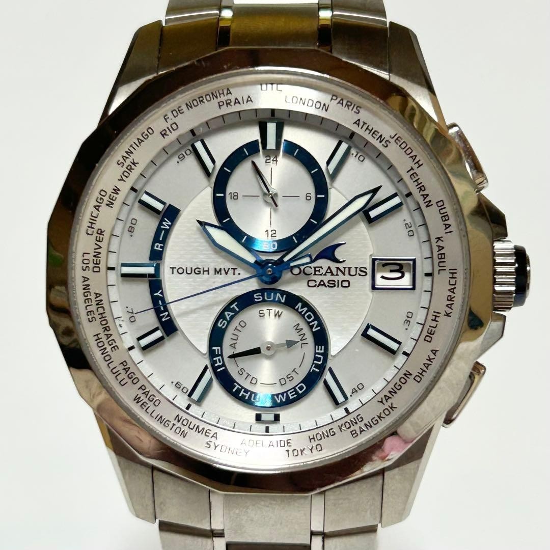 CASIO OCEANUS Manta OCW-S2000PW Titanium Solar Multiband 6 Mother of Pearl Dial