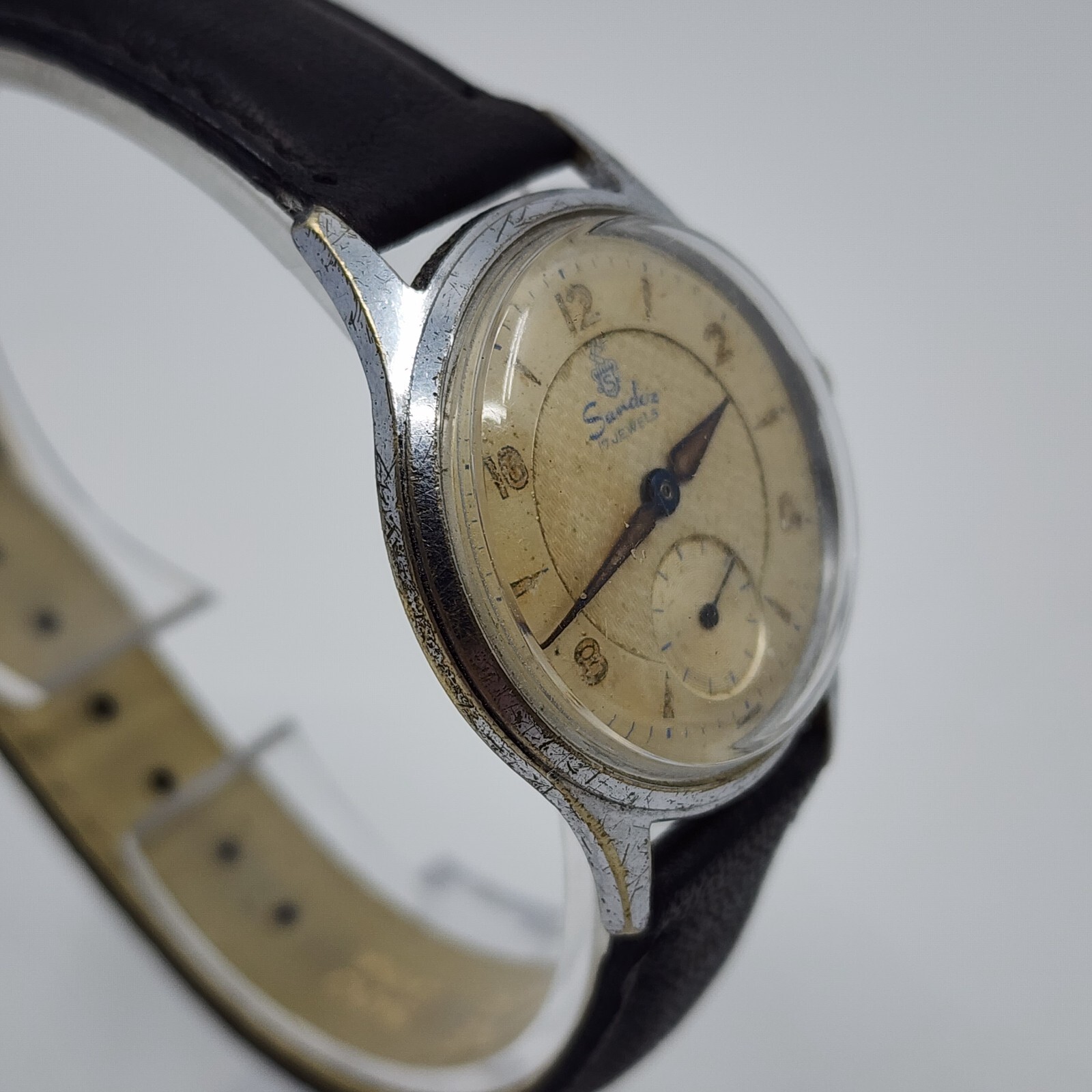 Vintage Henri Sandoz 739-66 Steel Manual Wind Watch Early 60s – Runs great!