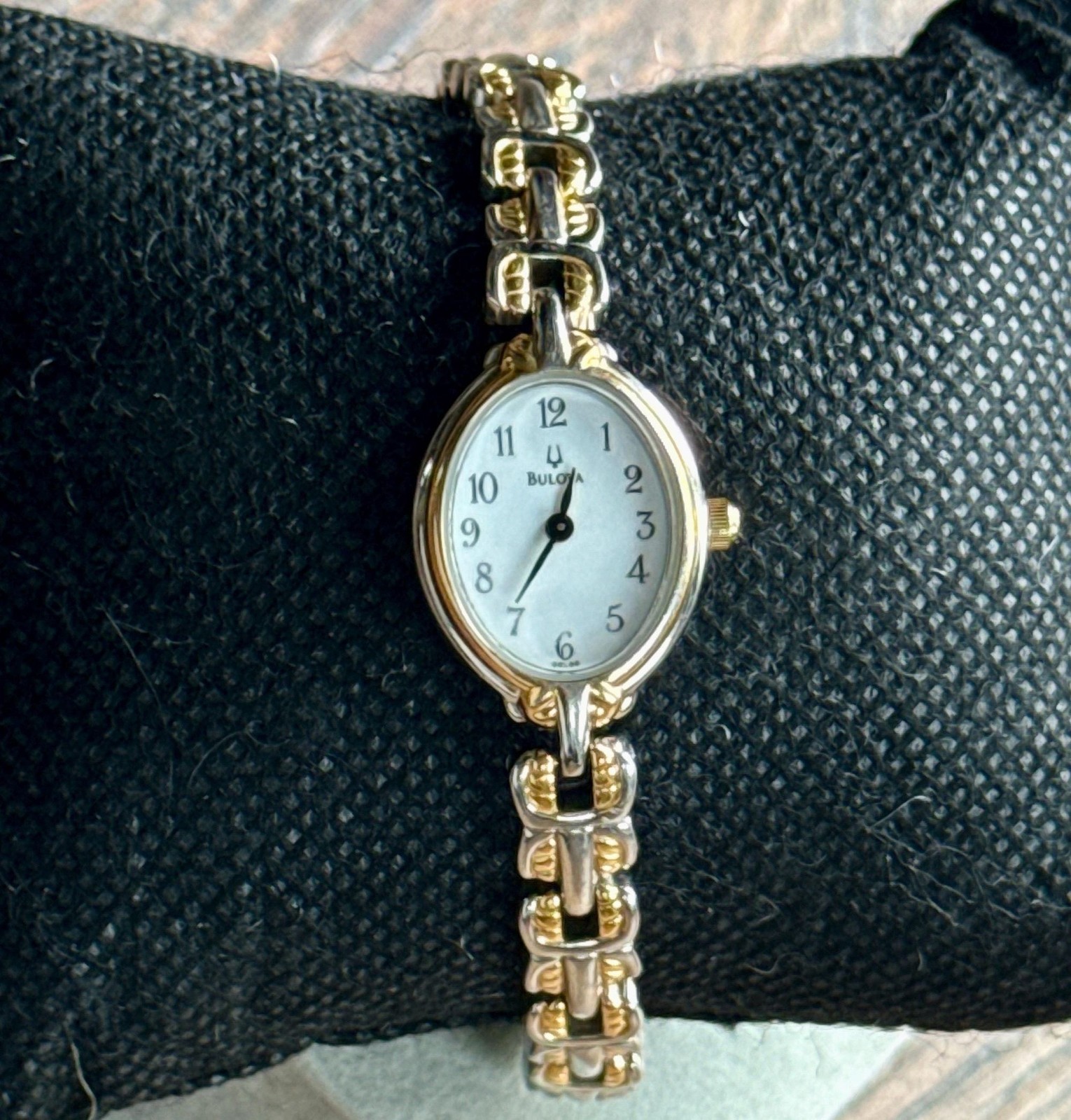 Vintage Bulova Two Tone Quartz Cocktail Watch