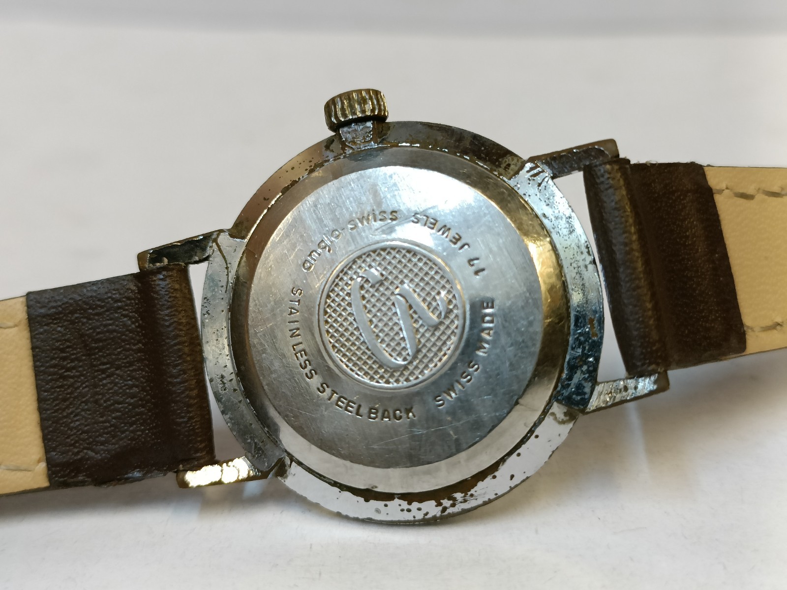 ANGLO-SWISS WATCH CO. CAVALRY WINDING PATINA DIAL UNISEX WORKING