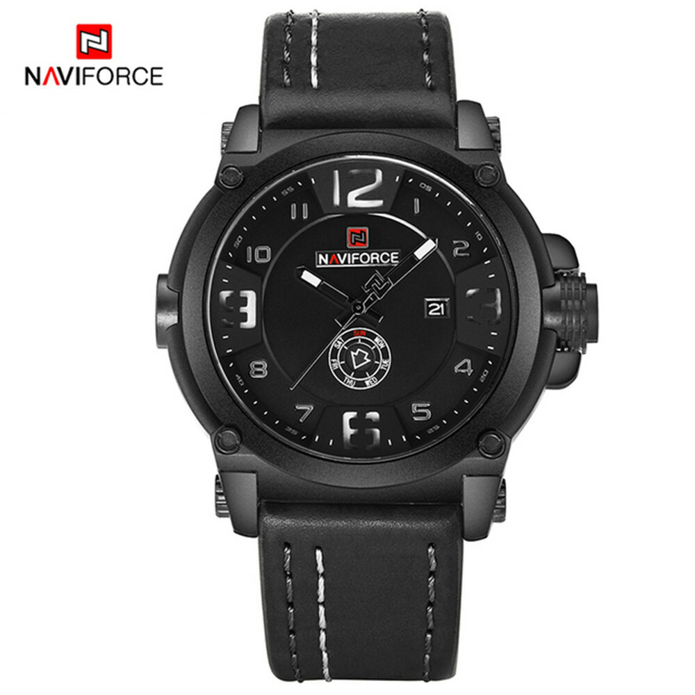 NAVIFORCE Brand Quartz Watches Men Military Sport Watch Weekday Date Wristwatch