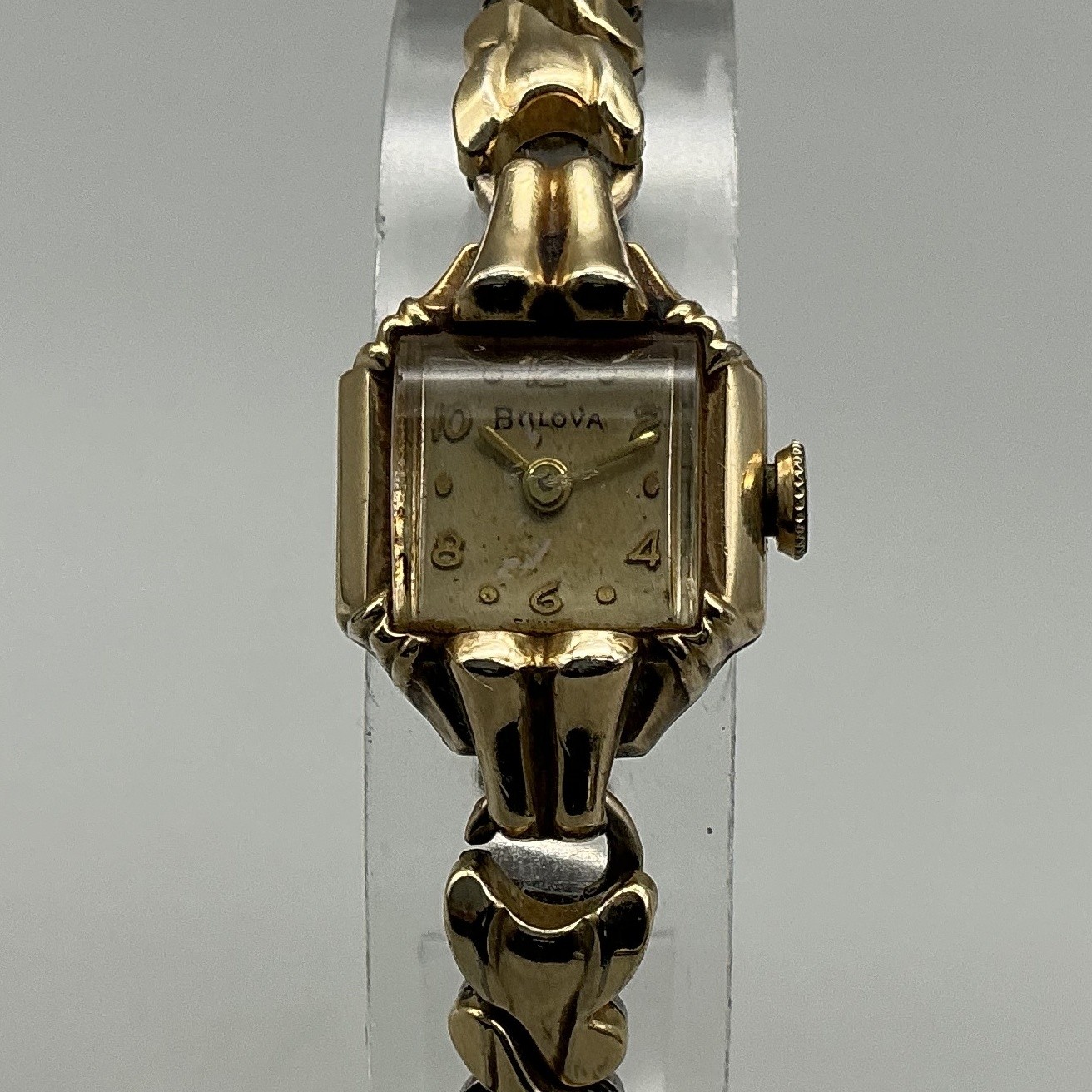 Vintage Bulova Womens Watch 16mm 10K Gold Filled Swiss Manual Wind Bracelet