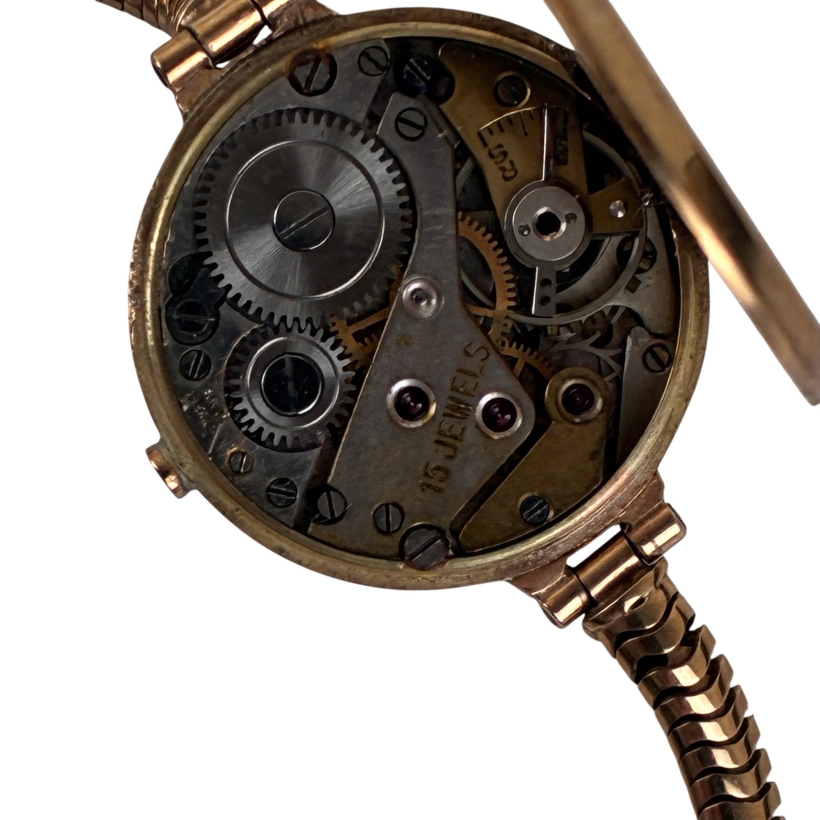 Vintage Dennison 9ct Gold Craftsman Watch 1930s Swiss Movement Not Working