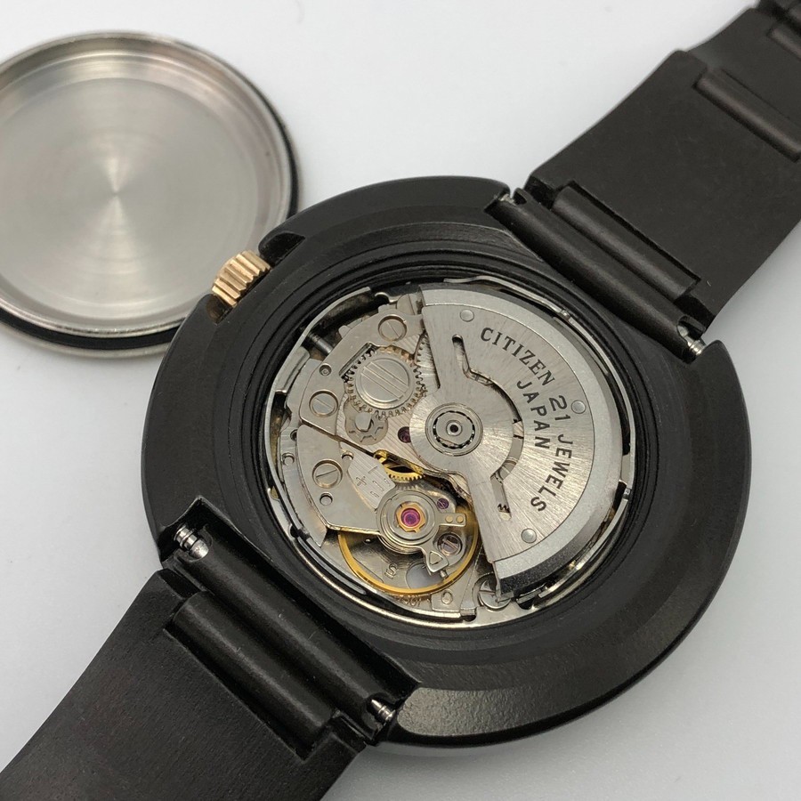 Rare NOS Vintage 1974 Citizen CUSTOM V2 New Old Stock Black Case Automatic #2406