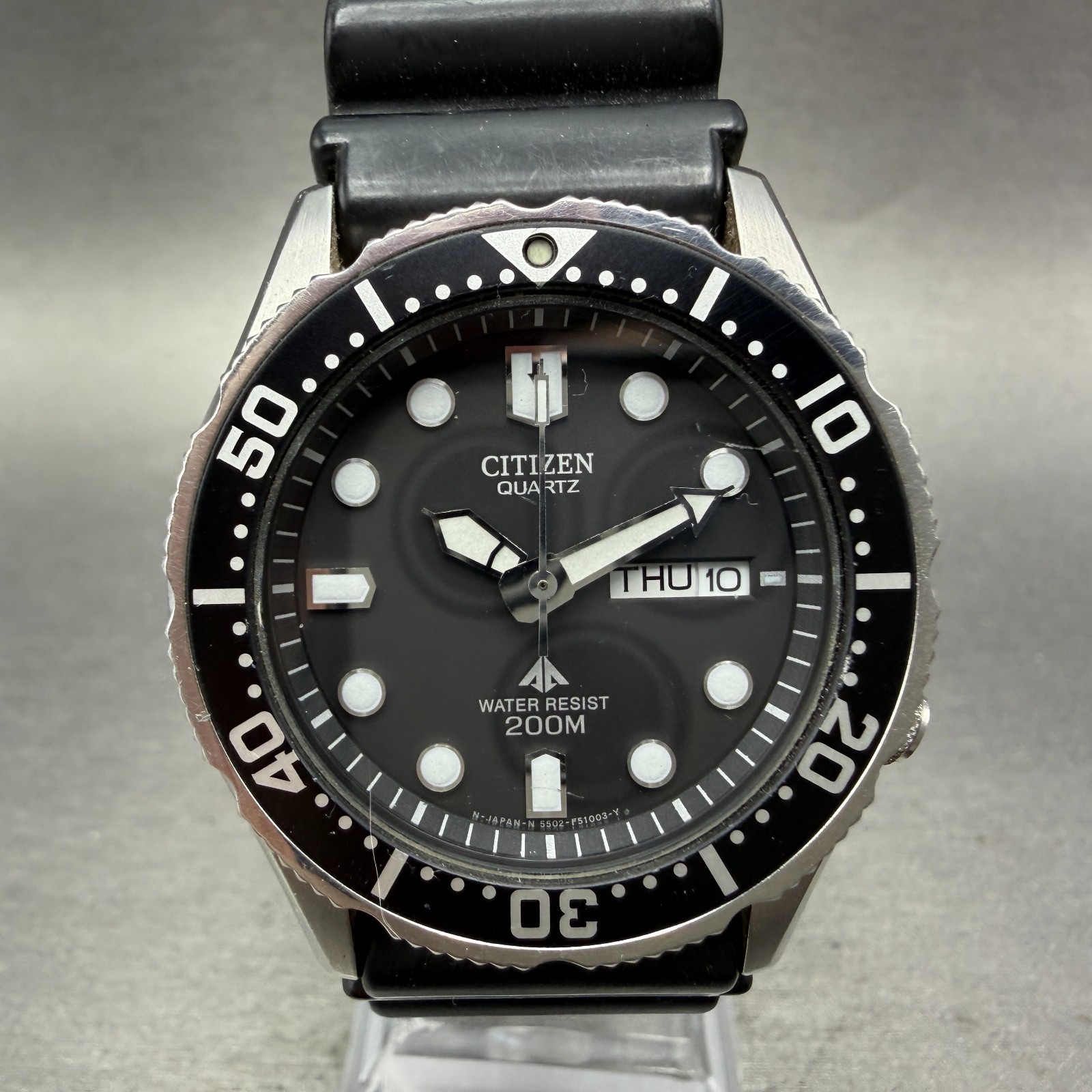 Citizen Promaster Dive Watch Men 38mm Black Dial Steel Daydate 5502-F50352 NewBa