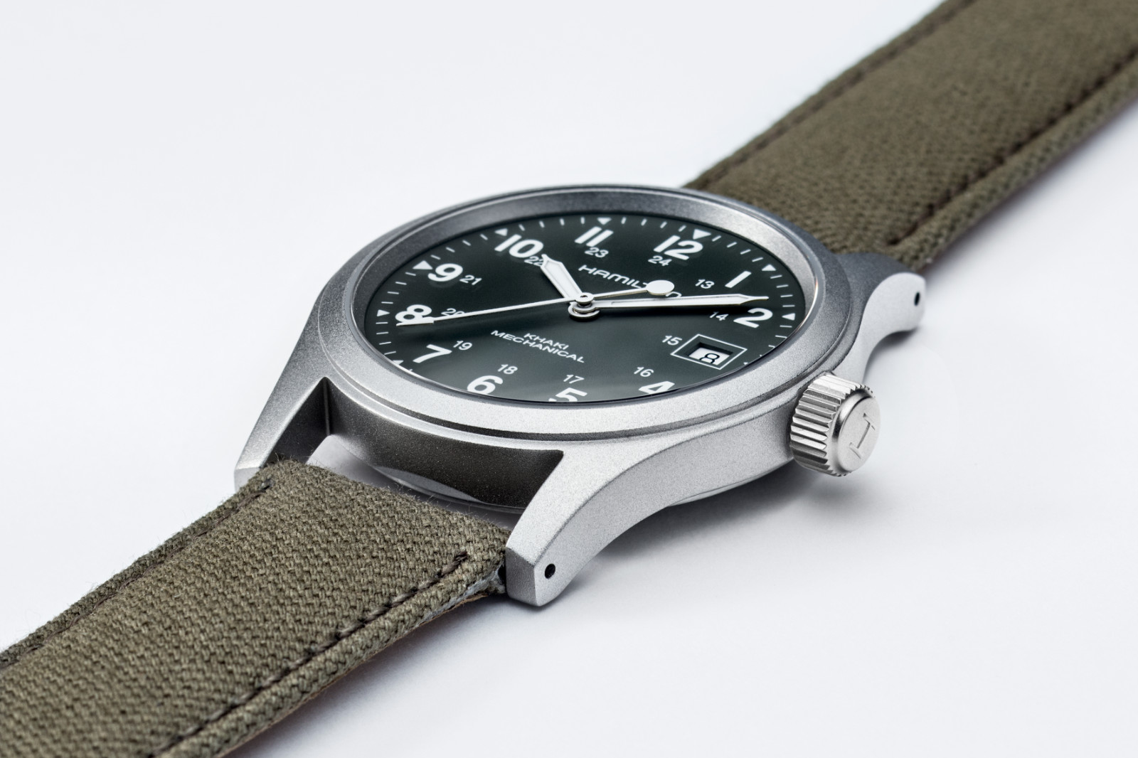 New Hamilton Khaki Field Mechanical Green Dial 38mm Swiss Watch H69439363