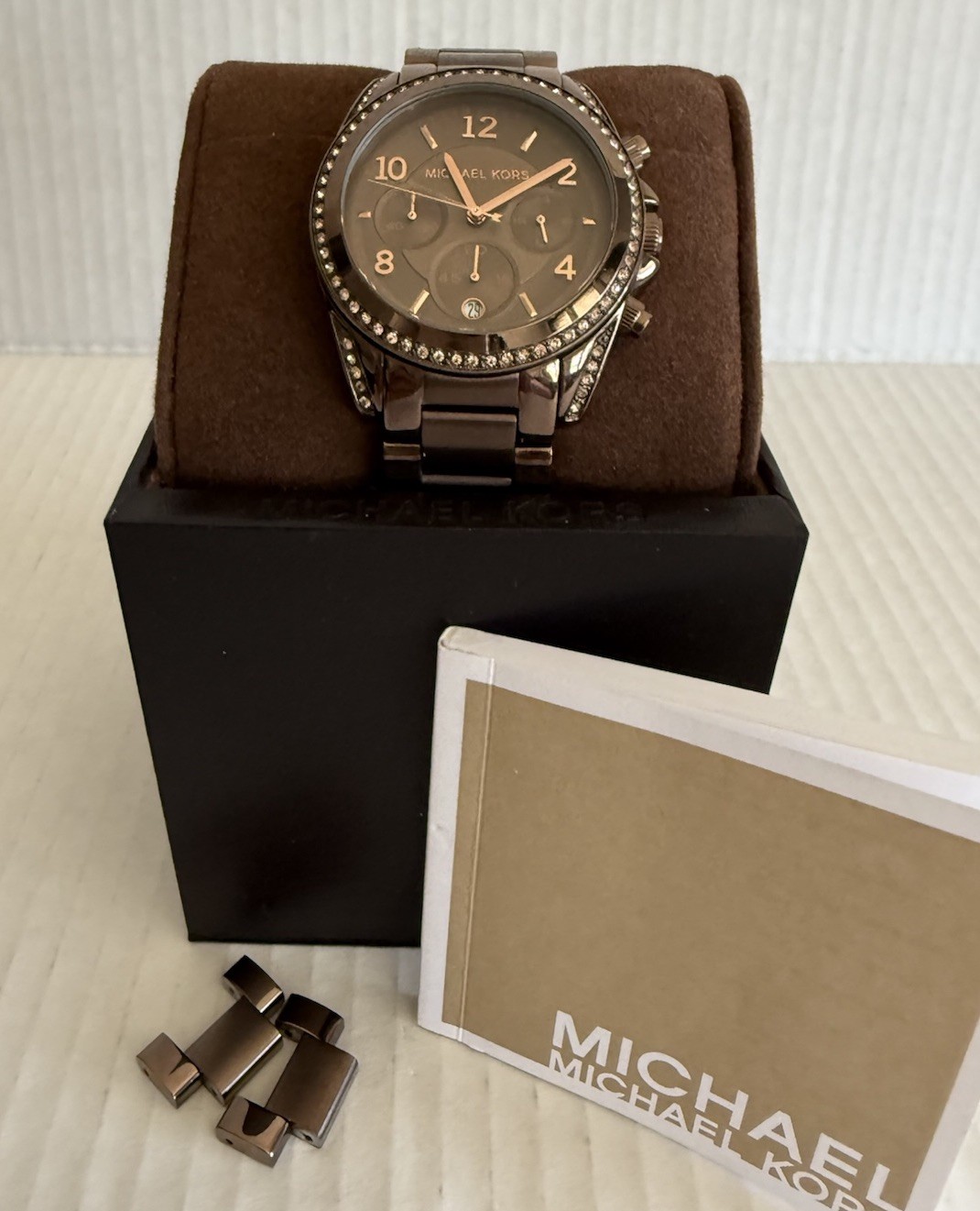 Michael Kors MK5493 Blair Chronograph Bronze Tone Stainless Steel Watch Women’s