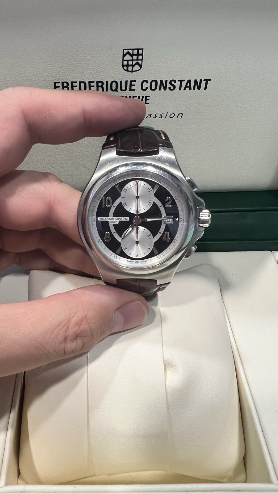 Frédérique Constant Highlife Chrono Auto 44mm Reverse Panda Ref# FC-393X4NH6