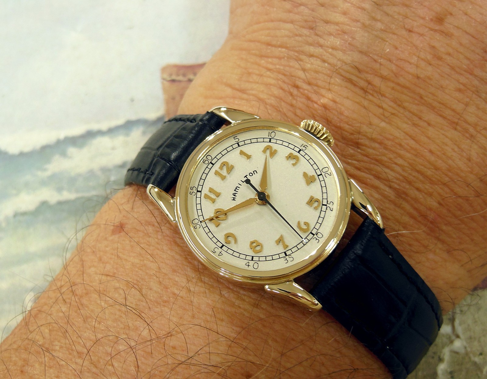 1946 Vintage HAMILTON SECOMETER, Stunning SILVER Dial, Serviced, 1 Year warranty