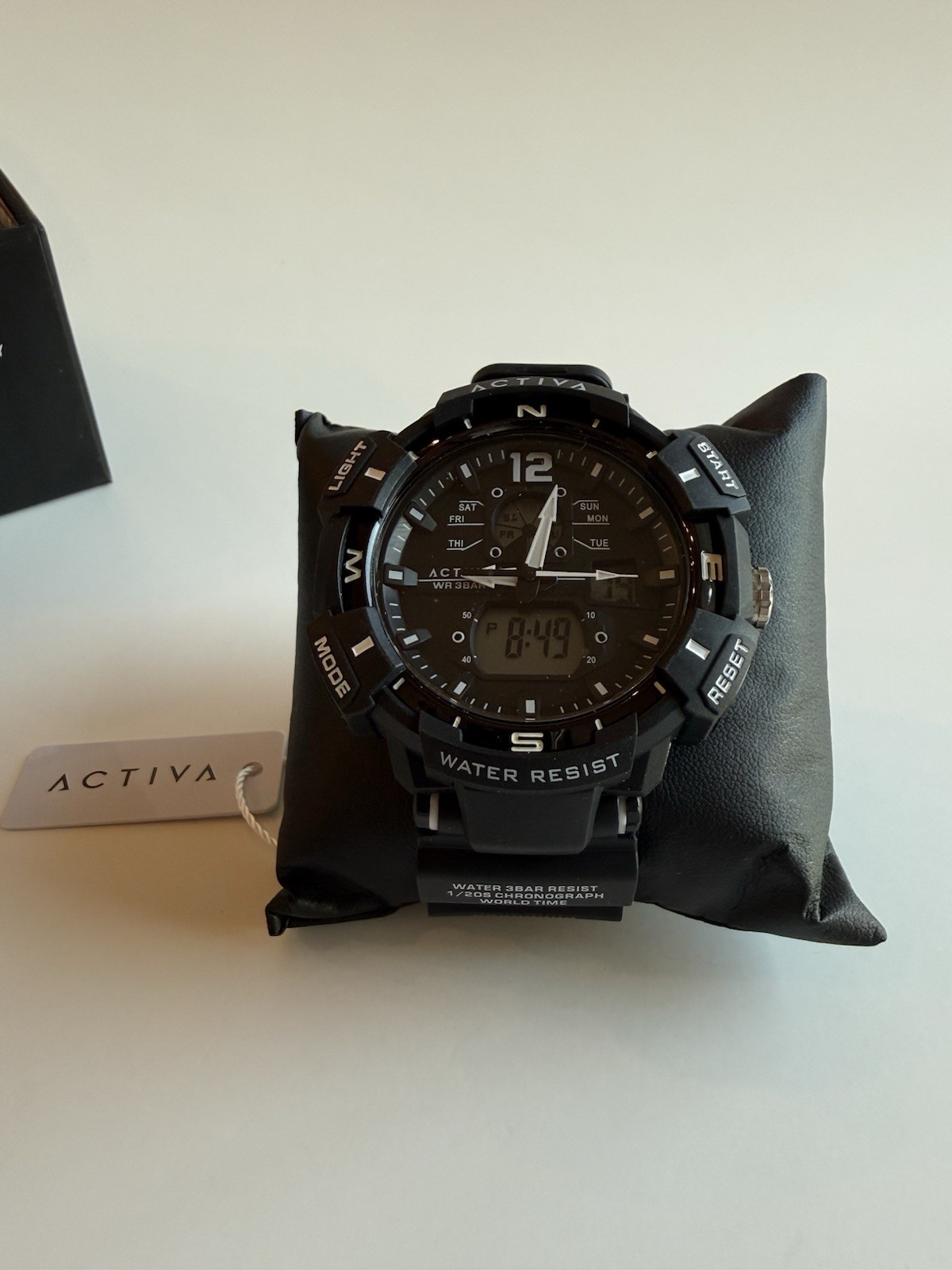 Activa x Invicta ACW8045-003 53mm Black Sport Watch Quartz NWT Box 50M