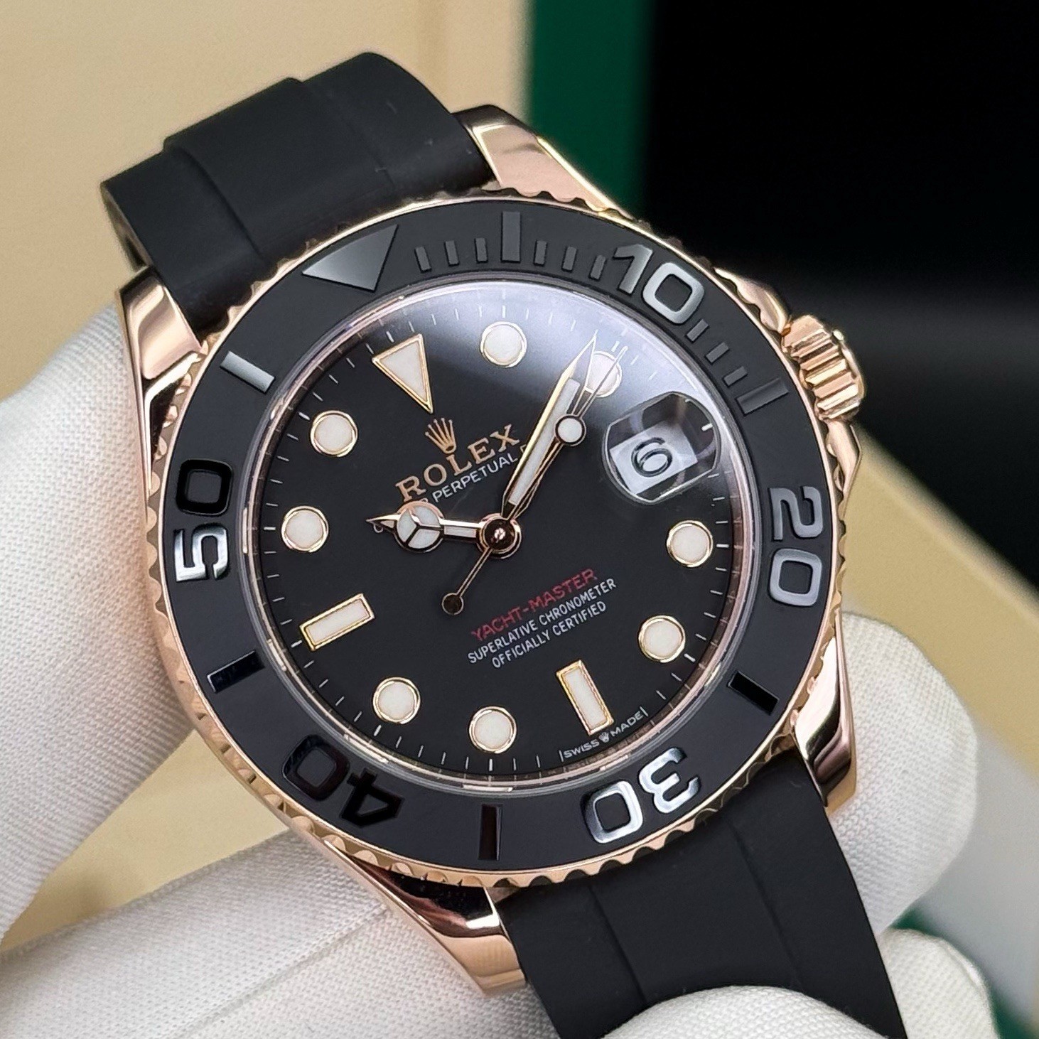 Rolex Yacht-Master 37 Rose Gold Certified Rolex Preowned 2024 Ref 268655
