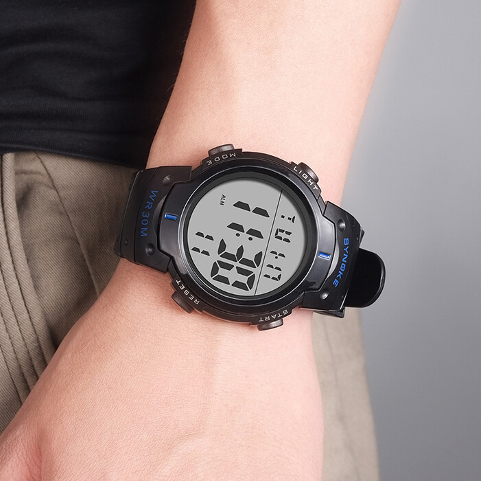 US Men Waterproof Sports Watch Casual Luminous Stopwatch Alarm Simple Army Watch