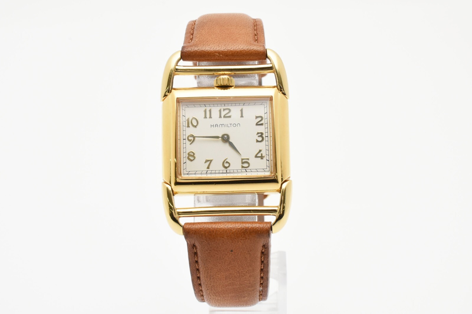[ NEAR MINT ] HAMILTON 6176 27mm Contour Gold Dial Women’s Quartz Vintage Watch