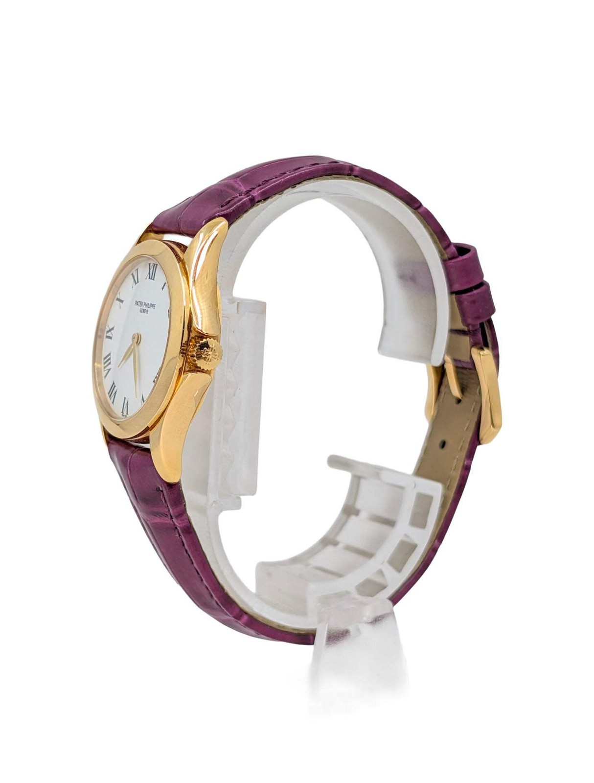 Patek Philippe Calatrava Yellow Gold Mini 4905J 18K 28mm Watch 2 Straps
