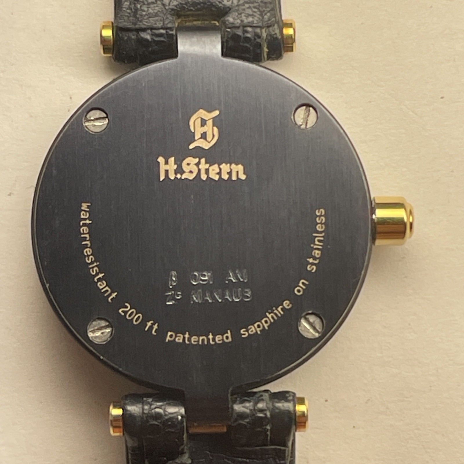 H. Stern Watch Blue Sapphire Diamond Collection 18K & SS 24mm Ladies