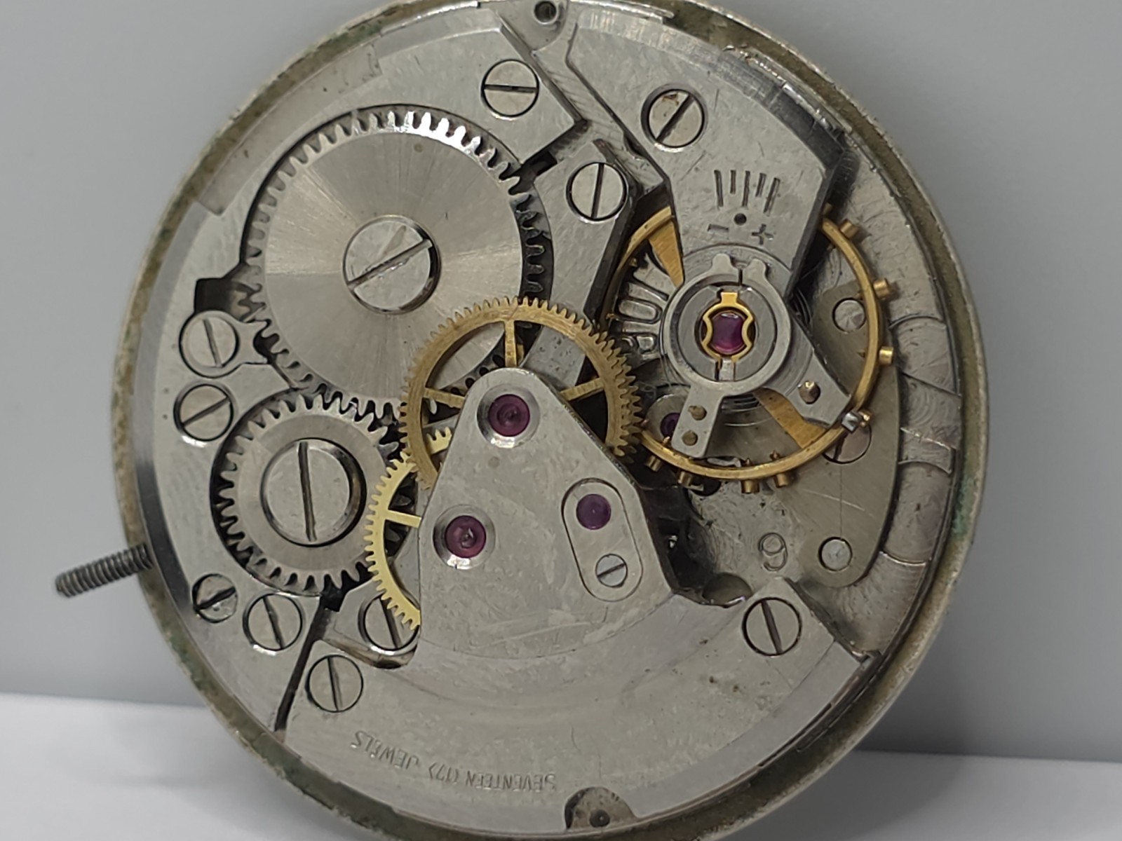 Vintage Altitude Watch Movement Cal. Parrenin 90 Good Balance Main Spring Parts