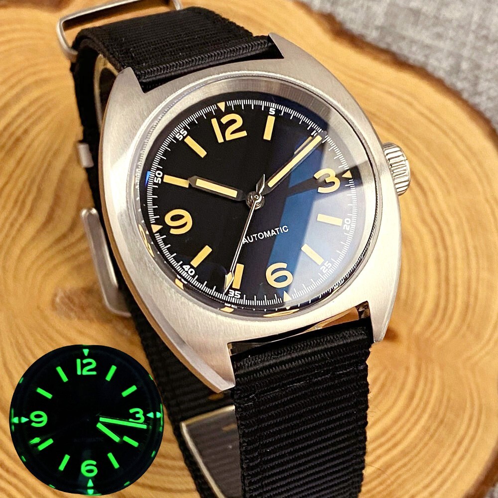 20ATM Diver Watch Men Automatic Miyota 36mm AR Sapphire Lume Screw Crown Reloj