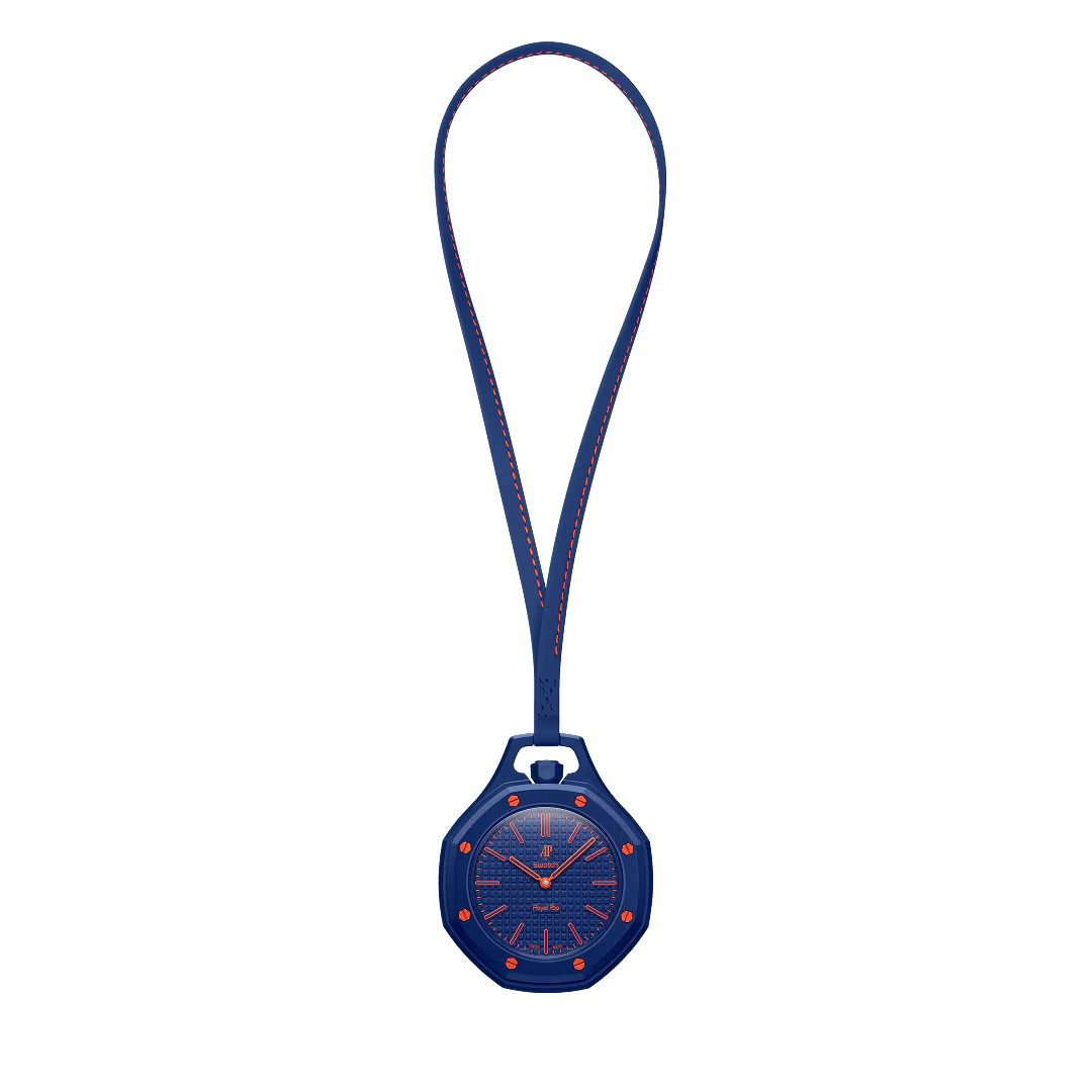 Swatch x Audemars Piguet Royal Pop Orenji Hachi Navy watch SSX03L103N NEW