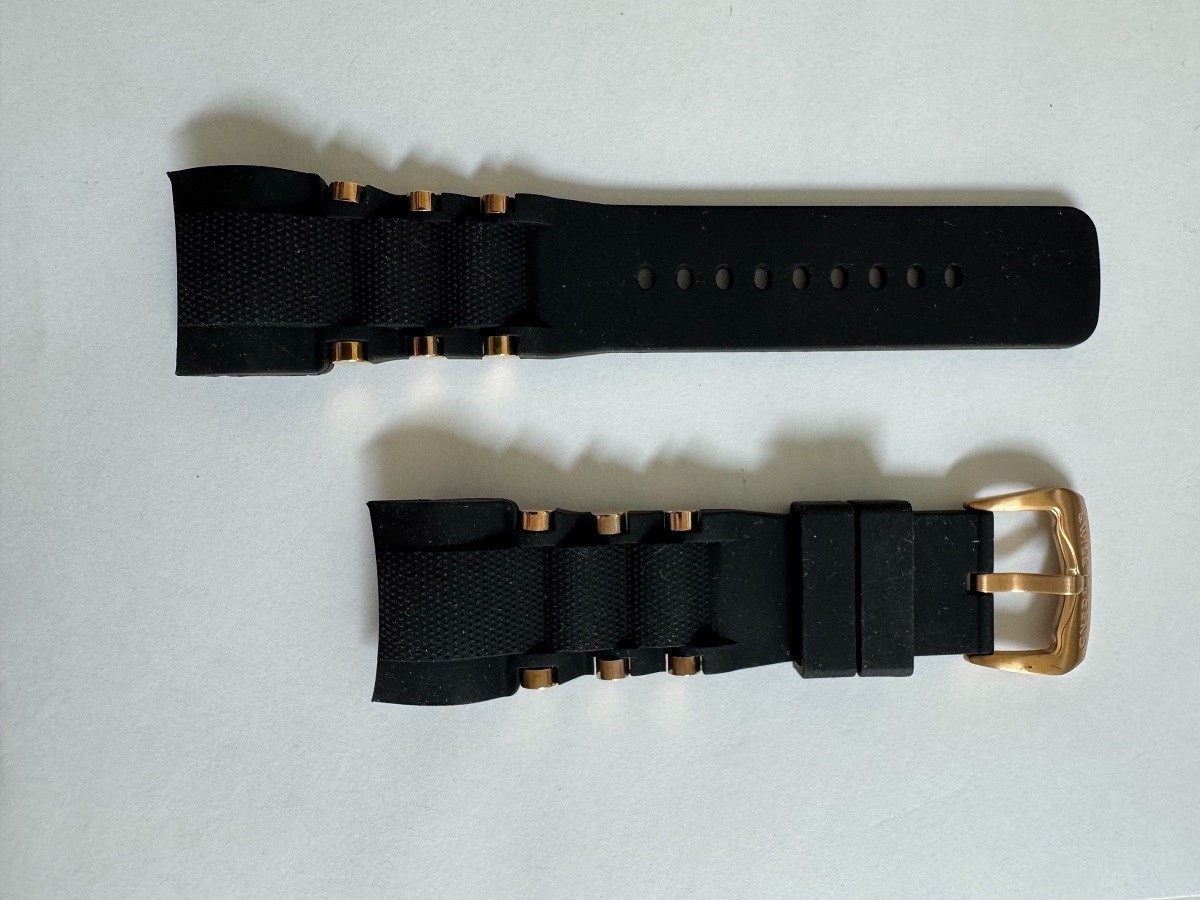 Men’s Swiss legend commander watch Silicone/Rubber Black band strap 29mm