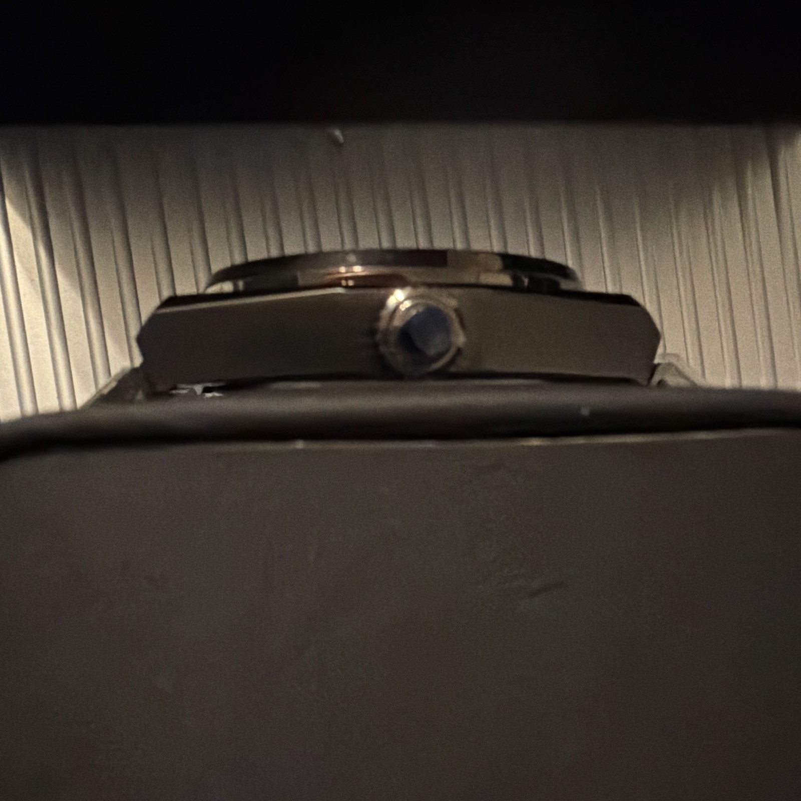 Uswel Star Dust 21J Automatic Watch 100m Stardust Dial Date Exhb Back Box