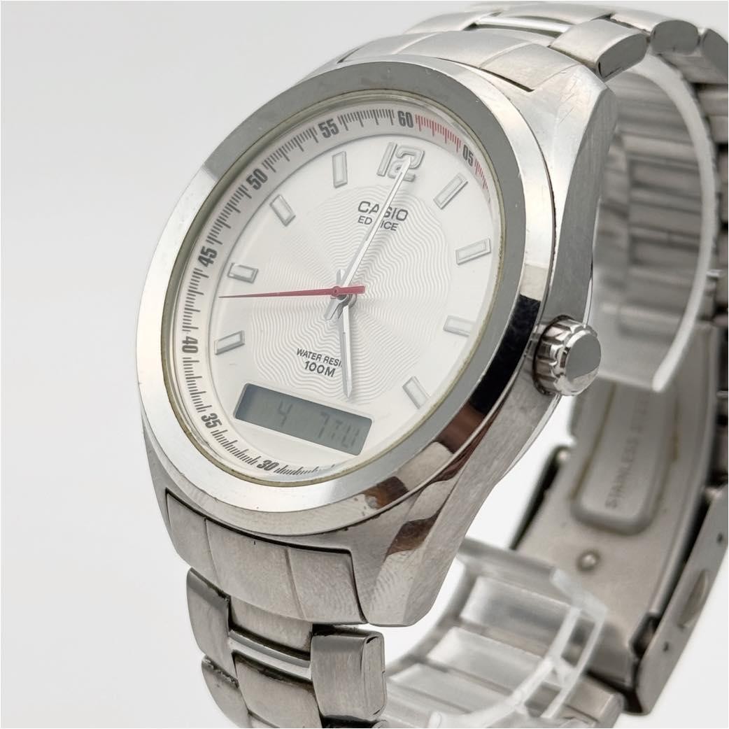 Casio Edifice EFA-108 Ana-Digi Chronograph Quartz Mens Watch Japan