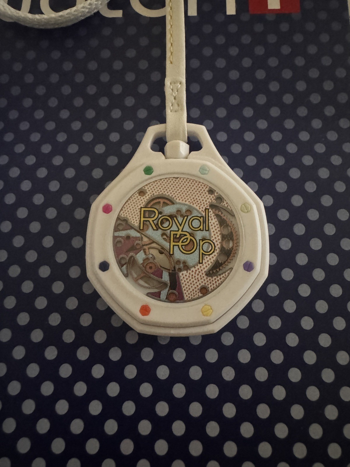 Swatch Royal Pop Huit Blanc Quartz Octagon 41mm White Leather Box Papers