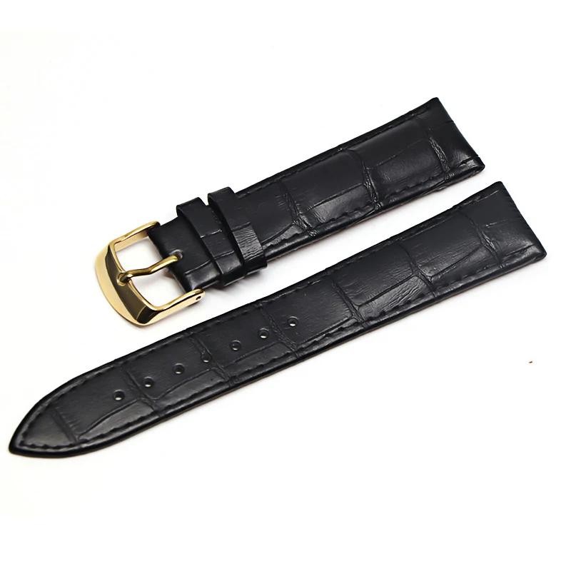 12/ 14/ 16/ 18/ 20/ 22/ 24mm Genuine Leather Wristband Watch Strap Band Bracelet