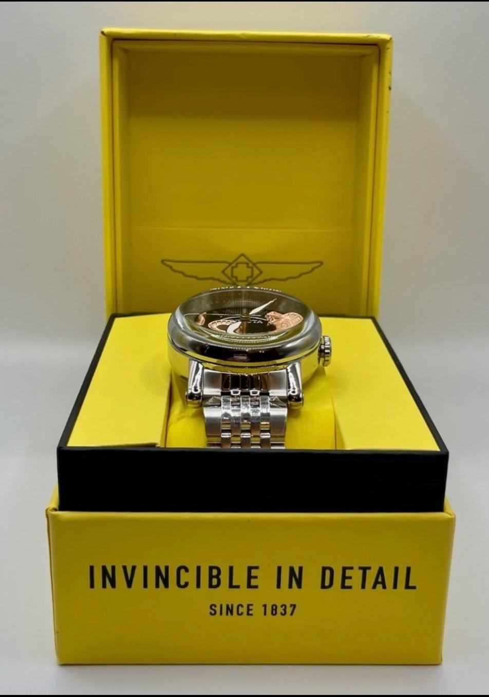 Invicta Dragon Men’s Automatic 44mm Black Dial Silver SS Bracelet Snake (rare)