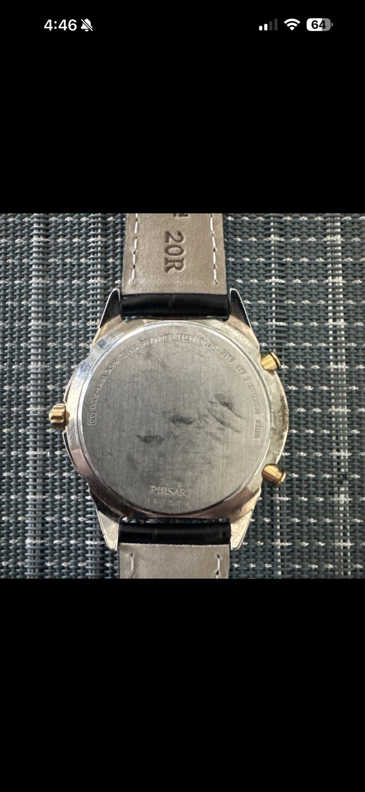 PULSAR V681-9000 7 JEWEL RACING CHRONOGRAPH VINTAGE WATCH. WORKS GREAT! Tics