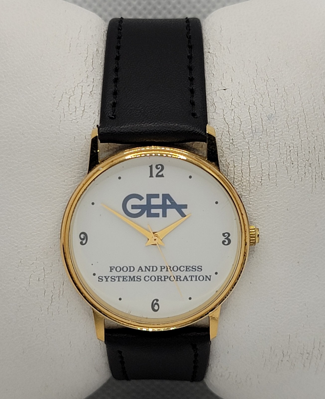 Mens GEA Food and ProcessSystems Corp Advertising Dress Gold Tone Watch K9