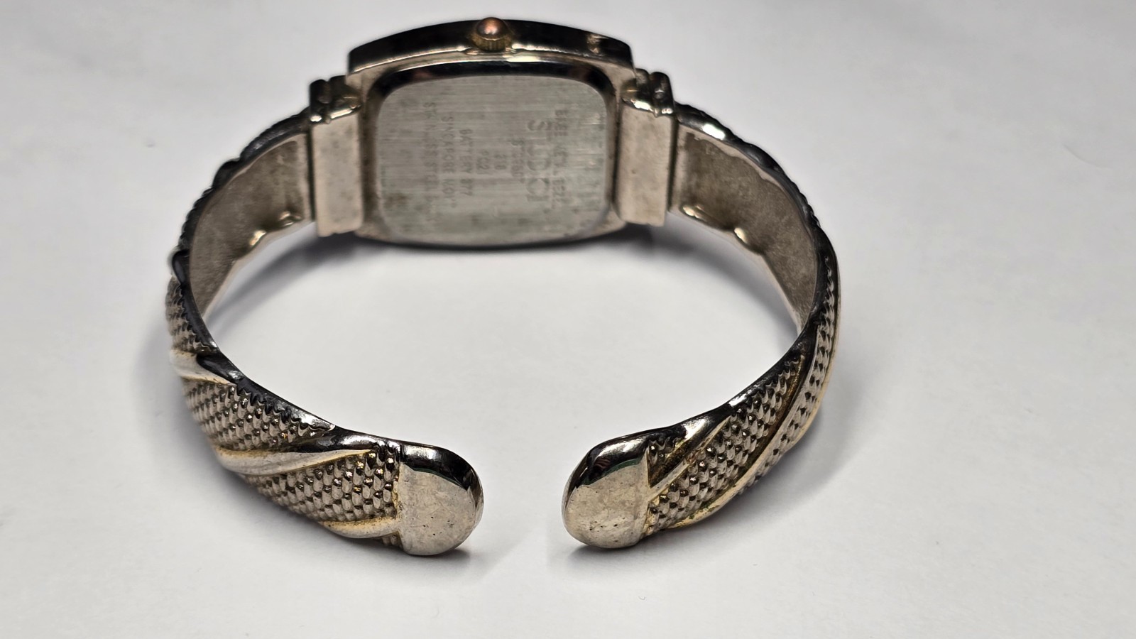 STUDIO Time STD950T Cuff Bracelet Quartz Analog Women’s Watch Sz. 6″ New Battery