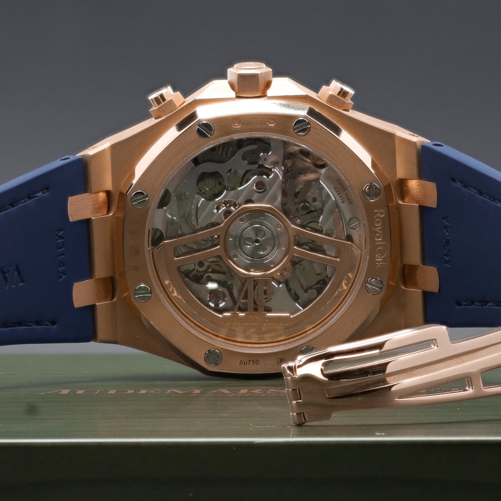 Audemars Piguet Royal Oak 41mm RG Blue Tapisserie Rubber 26239OR