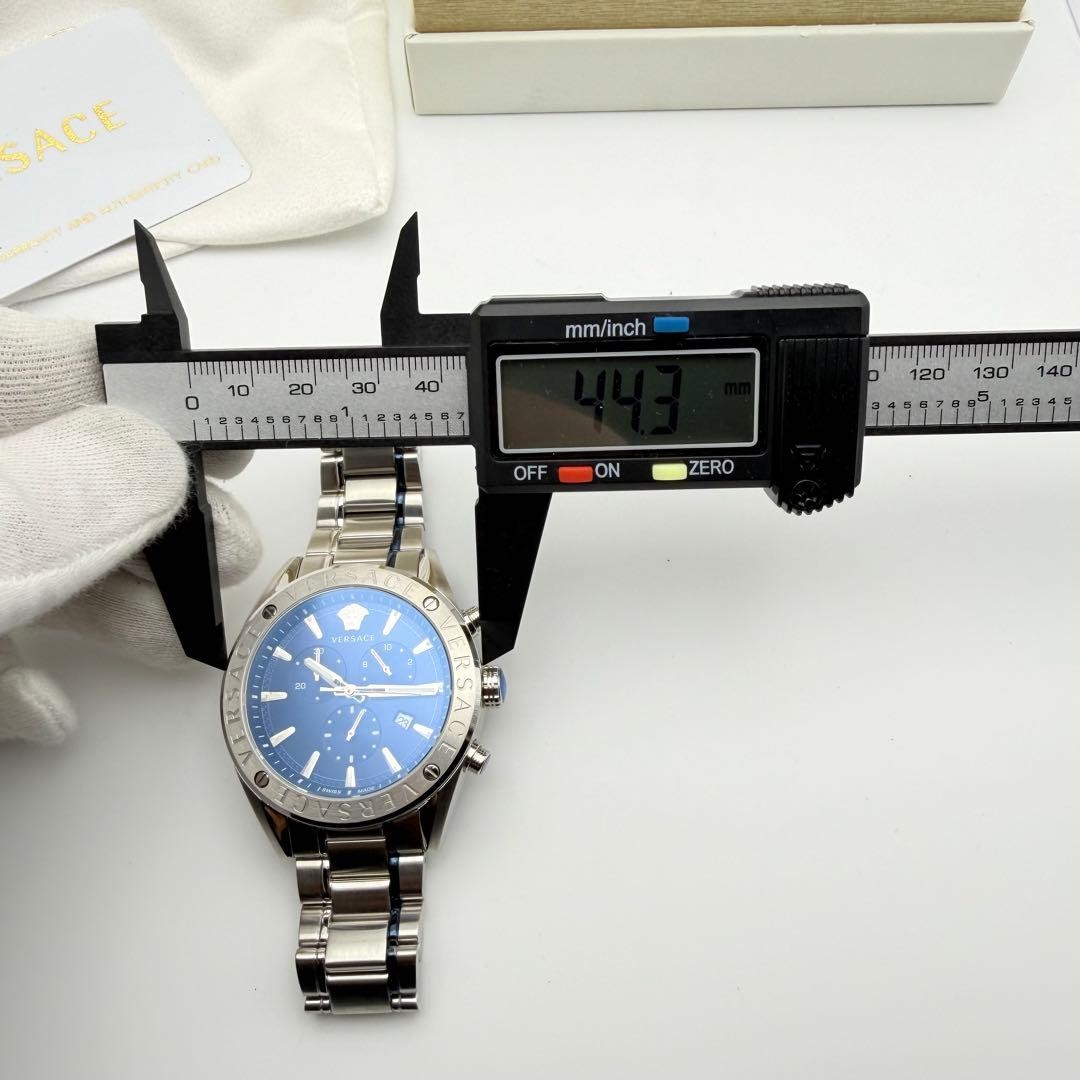 Versace V-Chrono VEHB00519 Blue Date Working Men’s Quartz Watch Authentic Boxed